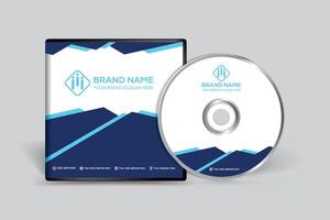 azienda CD copertina design e blu colore vettore