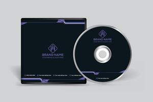nero colore CD copertina design vettore