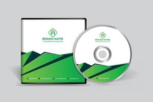 aziendale verde colore CD copertina design vettore