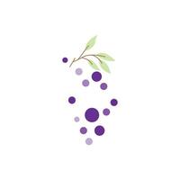 uva logo, giardino vettore, fresco viola frutta, vino marca disegno, semplice illustrazione modello vettore