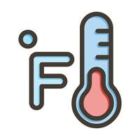 fahrenheit di spessore linea pieno colori per personale e commerciale uso. vettore