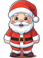 Santa Claus cartone animato personaggio isolato su un' bianca sfondo. vettore