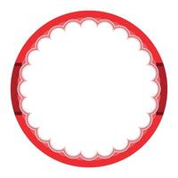 semplice rosso ornamentale il giro etichetta pianura etichetta vuoto sfondo foca design vettore