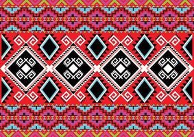 ikat tribale indiano senza soluzione di continuità modello design. azteco tessuto tappeto mandala ornamento nativo boho gallone tessile decorazione sfondo. geometrico africano americano illustrazioni sfondo. vettore