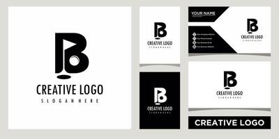 iniziale lettera B golf logo design modello con attività commerciale carta design vettore