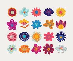 colorato fiore clipart collezione vettore