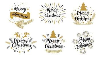 buon natale calligrafico lettering testo design vettore