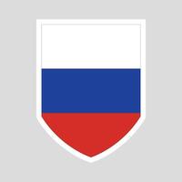 Russia bandiera nel scudo forma telaio vettore
