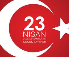 23 nisan cocuk baryrami. illustrazione vettoriale del giorno dei bambini del 23 aprile turco