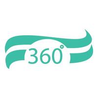 astratto 360 grado turbine logo design vettore