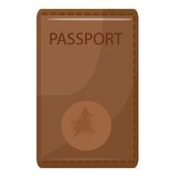 piatto design illustrazione di un' passaporto vettore