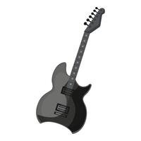 illustrazione di un' nero elettrico chitarra vettore