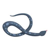 stilizzato grafico di un' grigio serpente con blu macchie, isolato su bianca vettore