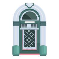 piatto design Vintage ▾ juke-box con vivace colori, Perfetto per retrotematico disegni vettore