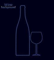 illustrazione vettoriale di silhouette bottiglia di alcol