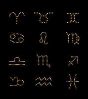 set di segno zodiacale simbolo. illustrazione vettoriale