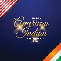 americano indiano cittadinanza giorno design illustrazione vettore