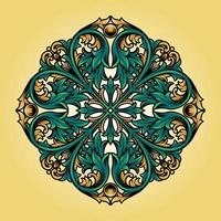 mandala ornamenti tropicali illustrazioni classiche vettore