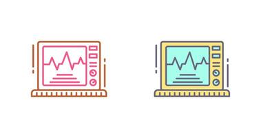 ekg tenere sotto controllo icona design vettore