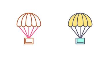 disegno dell'icona del paracadute vettore