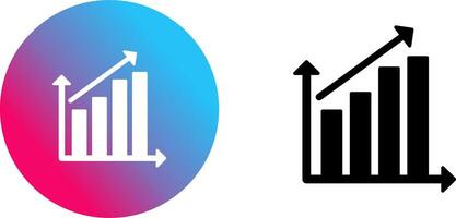 crescente statistica icona design vettore