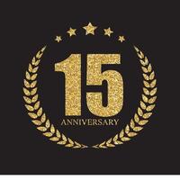 modello logo 15 anni anniversario illustrazione vettoriale