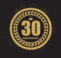 modello logo 30 anni anniversario illustrazione vettoriale