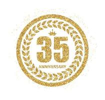 modello logo 35 anni anniversario illustrazione vettoriale