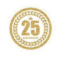 modello logo 25 anni anniversario illustrazione vettoriale