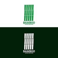 logo in bambù, bambù verde vettore