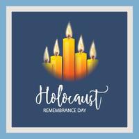 illustrazione vettoriale della giornata internazionale della memoria dell'olocausto