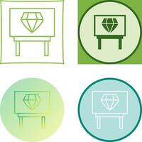 diamante mostra icona design vettore