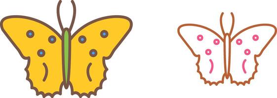 disegno dell'icona della farfalla vettore