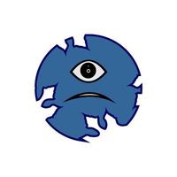le emoticon blu raffigurano tristezza con facce tristi vettore