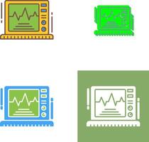 ekg tenere sotto controllo icona design vettore