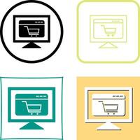 e-commerce sito web icona design vettore