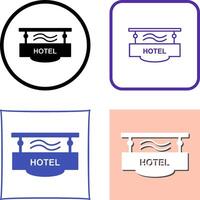 Hotel cartello icona design vettore