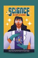 poster design della giornata internazionale delle donne nella scienza vettore