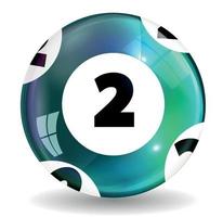 palla vittoria per il gioco della lotteria. montepremi. illustrazione vettoriale. vettore