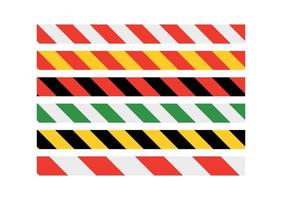 segnali stradali. tipi di bande di avvertimento stradali multicolori. illustrazione vettoriale. vettore