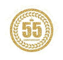 modello logo 55 anni anniversario illustrazione vettoriale