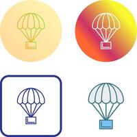 disegno dell'icona del paracadute vettore