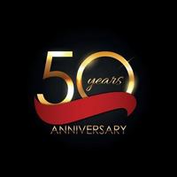 modello logo 50 anni anniversario illustrazione vettoriale