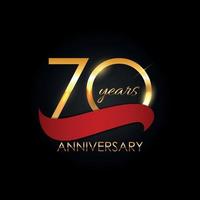 modello logo 70 anni anniversario illustrazione vettoriale