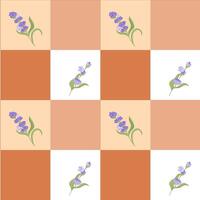 un' rametto di lavanda. viola fiore. senza soluzione di continuità modello. illustrazione. vettore