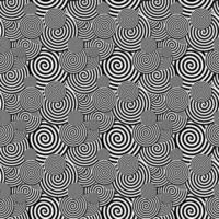 modello senza cuciture in bianco e nero. sfondo astratto arte psichedelica. illustrazione vettoriale