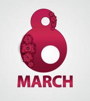 poster internazionale felice giornata della donna 8 marzo biglietto di auguri floreale illustrazione vettoriale