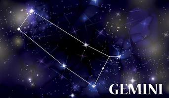 simbolo segno zodiacale gemelli. illustrazione vettoriale. vettore