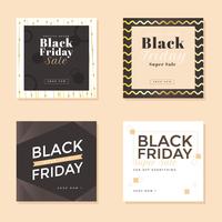 Vettore sociale di media di Black Friday Post