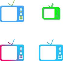 tv impostato icona design vettore